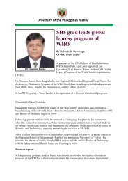 SHS grad leads global leprosy program of WHO