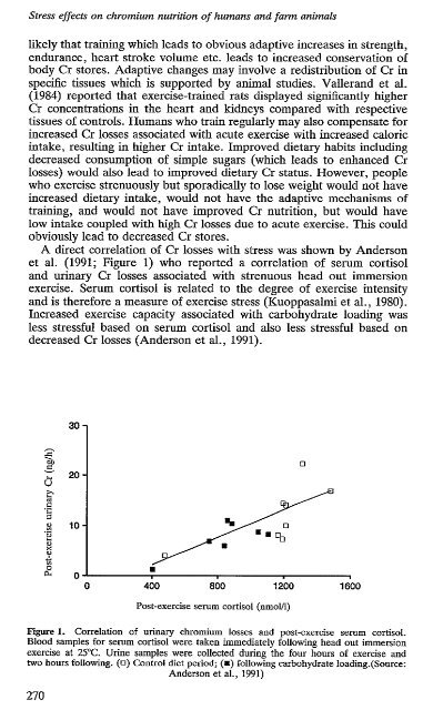 Stress Effects on Chromium Nutrition of Humans and Farm Animals