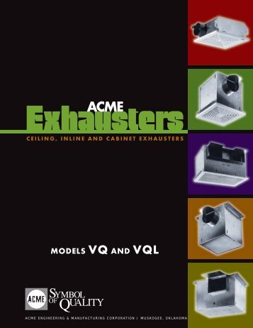 Models VQ/VQL - Acme Engineering and Manufacturing Corp.