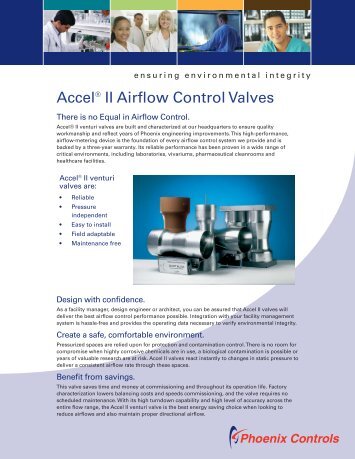 Accel® II Airflow Control Valves - Phoenix Controls