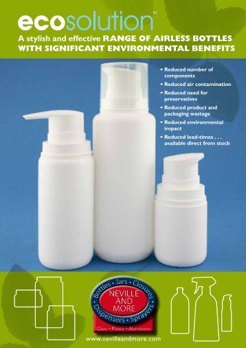 A stylish and effective RANGE OF AIRLESS BOTTLES WITH ...