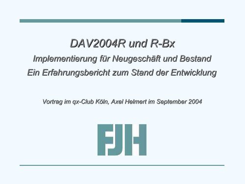 DAV 2004 R und RBx - QX-Club Köln