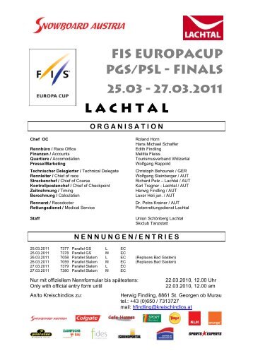 FIS EUROPACUP PGS/PSL - Lachtal