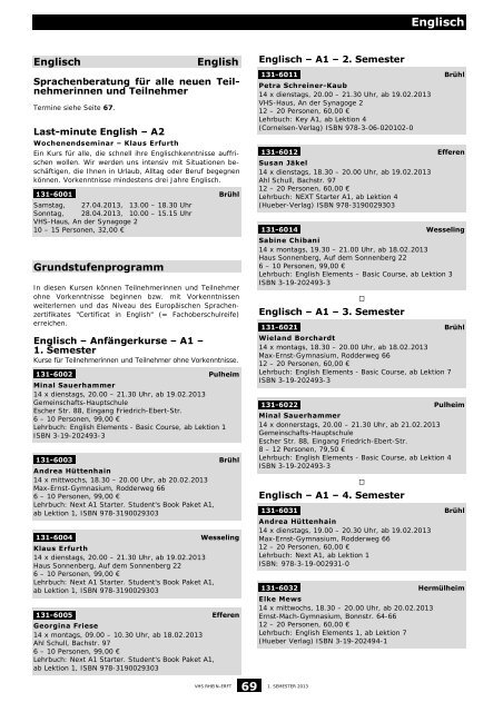 Politik und Gesellschaft - Volkshochschule Rhein-Erft