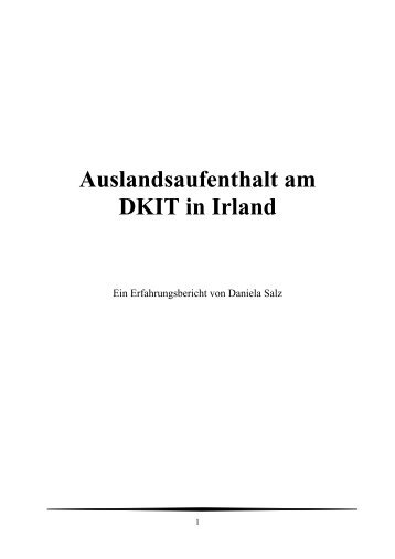 Auslandsaufenthalt am DKIT in Irland - Fachhochschule ...