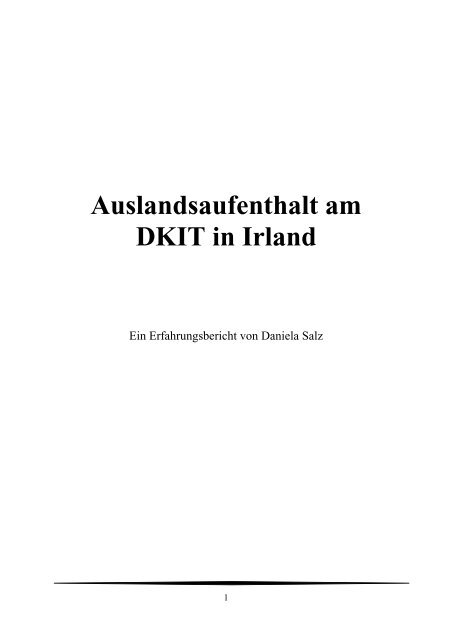 Auslandsaufenthalt am DKIT in Irland - Fachhochschule ...