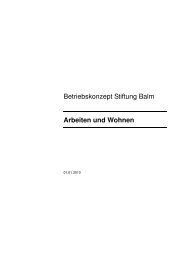 1.2.1 Betriebskonzept Stiftung Balm - Arbeiten und Wohnen