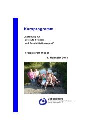 Kursprogramm - Lebenshilfe Unterer Niederrhein e.V.