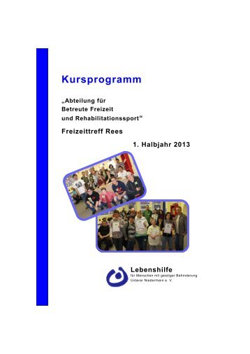 Kursprogramm - Lebenshilfe Unterer Niederrhein e.V.