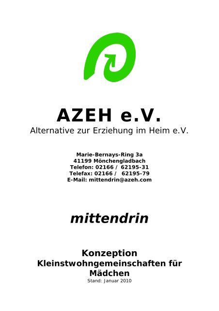 mittendrin Konzeption Kleinstwohngemeinschaften für ... - AZEH eV