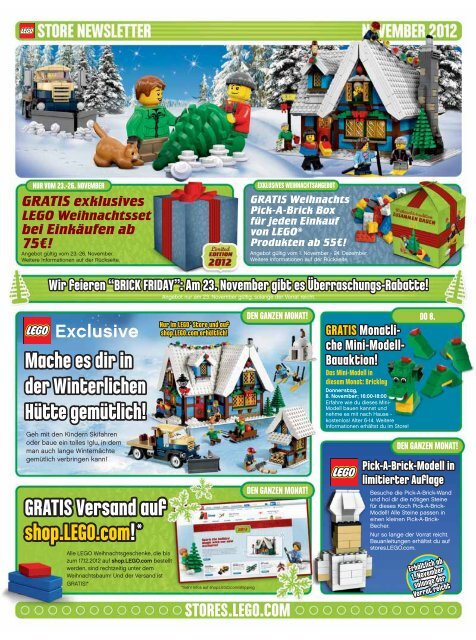 GRATIS exklusives LEGO Weihnachtsset bei Einkäufen ab 75