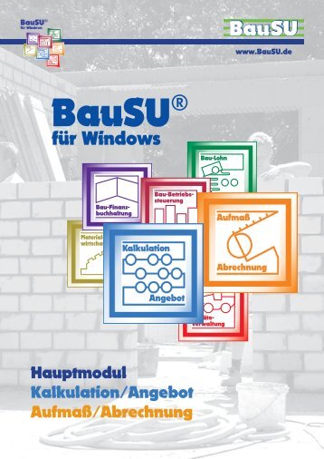 Kalkulation/Angebot - Bau-Software Unternehmen GmbH