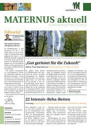 MatErnus aktuell - MATERNUS-Klinik Bad Oeynhausen