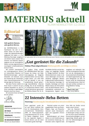MatErnus aktuell - MATERNUS-Klinik Bad Oeynhausen