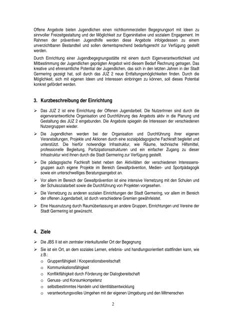 Das Kurz-Konzept des JUZ 2 (Kurzkonzept.pdf - Stadt Germering