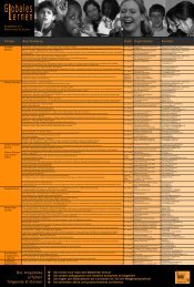 Die Angebote erfüllen folgende Kriterien - Nord Süd Forum München eV