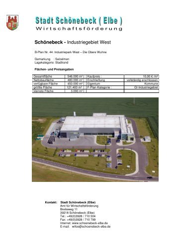 Angebot Industriepark West - IPW kurz aktuell - Stadt Schönebeck