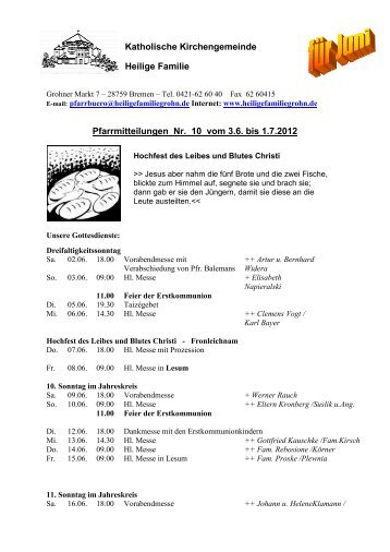 pfarrbrief 11.pdf - Heiligen Familie Grohn