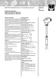 GESTRA® Industrial Electronics · Product Range Group B1 TRG 5 ...