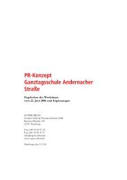 PR-Konzept Ganztagsschule Andernacher Straße