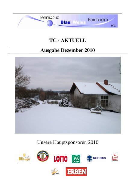 AKTUELL Ausgabe Dezember 2010 - Tennisclub Blau-Weiß ...