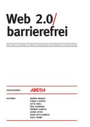 Web 2.0 / barrierefrei: Eine Studie zur Nutzung von - Aktion Mensch