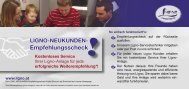 Empfehlungsscheck - Ligno Heizsysteme