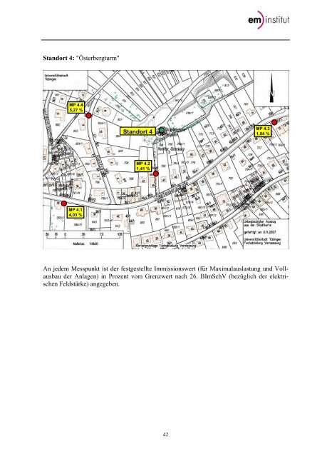 Elektromagnetische Immissionen durch ... - in Tübingen