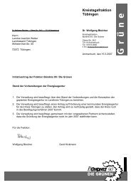 Kreistagsfraktion Tübingen - Die GAR ist