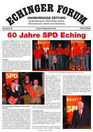 60 Jahre SPD Eching - Echinger Forum EV