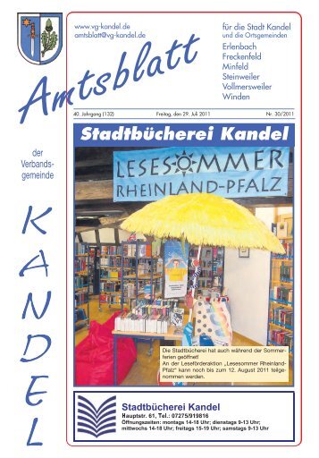 Sonntag, 21.08. - 28.08.2011 - Verbandsgemeinde Kandel