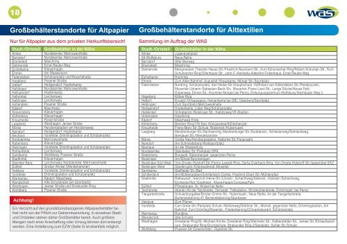 Entsorgungsplaner 2013 - Wolfsburger Abfallwirtschaft und ...