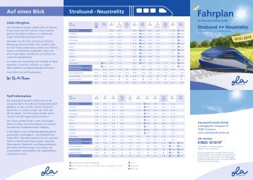 Stralsund Neustrelitz - Ostseeland Verkehr GmbH