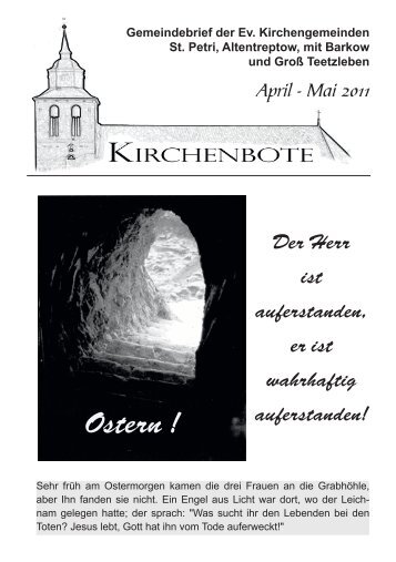 Informationen aus der Kirchengemeinde - Kirche-Altentreptow