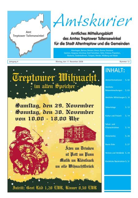 Treptower Wihnacht - Stadt Altentreptow