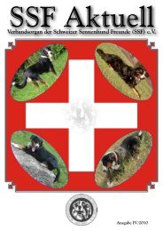 Verbandsorgan der Schweizer Sennenhund Freunde (SSF) e.V.