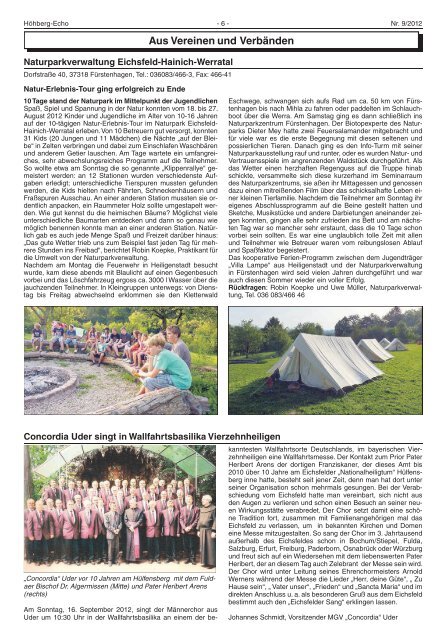 Informationsblatt der Verwaltungsgemeinschaft Uder