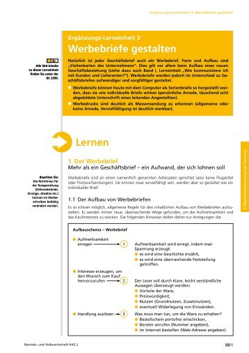 Werbebriefe gestalten Lernen - Wissen ist MANZ