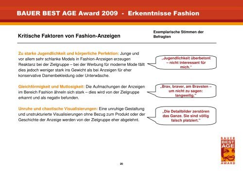 BAUER BEST AGE Award 2009 - Bauer Media