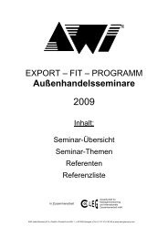 Außenhandelsseminare - AWI Germany