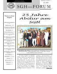 SGH-Forum, Ausgabe Juli 2003 - Städtisches Gymnasium Hennef