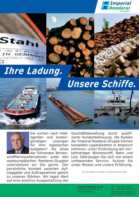 Ein Magazin der Duisburger Hafen AG 2/2008 - Duisport