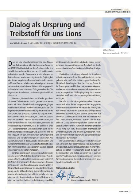 MDV 2012: Lions tagen in Duisburg - Lions Club Garching Campus