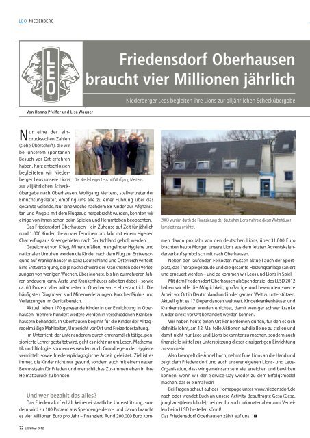 MDV 2012: Lions tagen in Duisburg - Lions Club Garching Campus