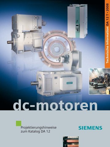 Projektierungshinweise zum Katalog DA 12 DC-Motoren