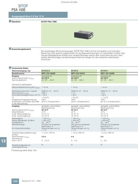 SITOP 24 V ein