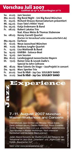 Mark Wyand Quartet - Jazzclub Unterfahrt München Homepage