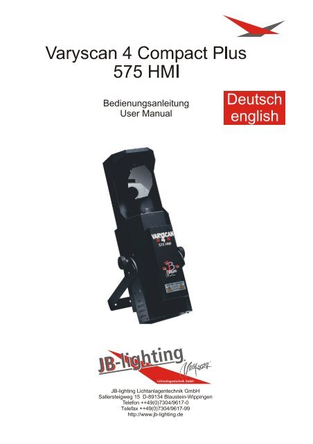 User Manual Index - JB-lighting Lichtanlagentechnik GmbH
