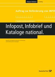 Infopost, Infobrief und Kataloge national. - ab 4,5 Cent/Stück