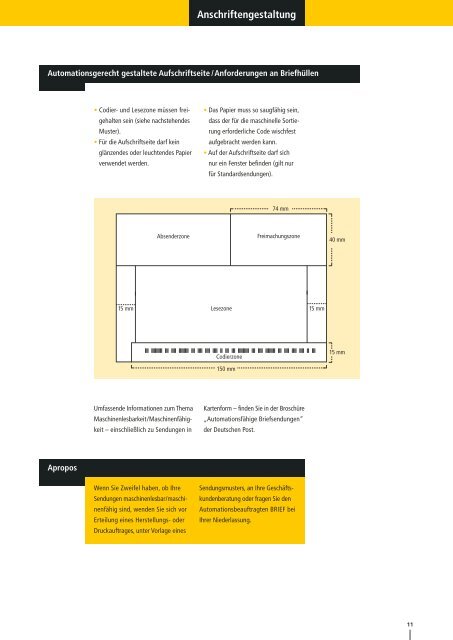 Infopost, Infobrief und Kataloge national. - ab 4,5 Cent/Stück